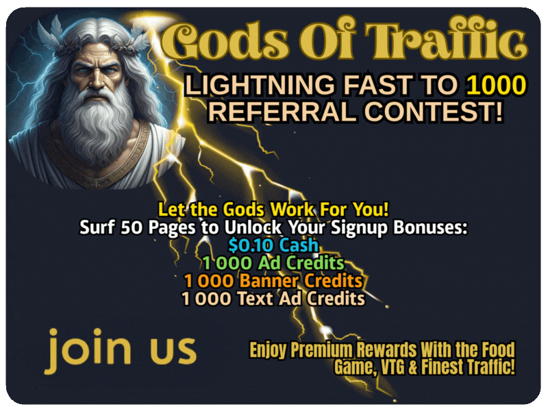 Gods Of Traffic Referral Contest!